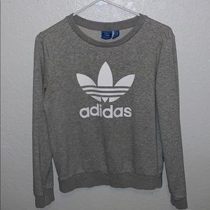 Adidas grey crew neck